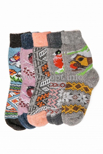 Тамбовские носки шерстяные женские с рисунком